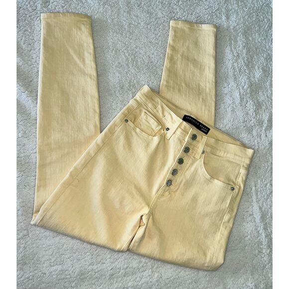 Veronica Beard Maera High-Rise Skinny Jeans - color mustard -size 29/6 - F18 - Picture 2 of 8